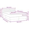 vidaXL Boxspringbett mit Matratze Dunkelblau 160x210 cm Samt