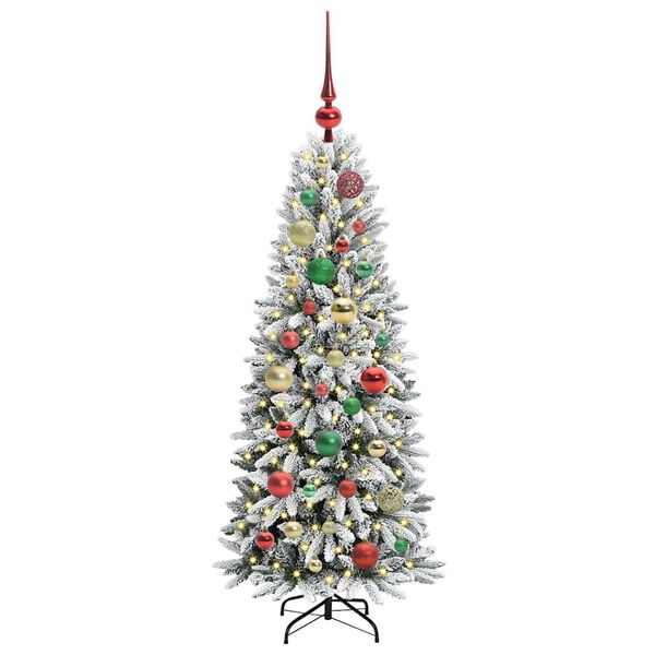 vidaXL K&uuml;nstlicher Weihnachtsbaum mit 150 LEDs mit St&auml;nder Wei&szlig; 120 cm