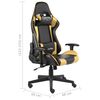 vidaXL Gaming-Stuhl Drehbar Golden PVC