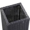 vidaXL Garten-Hochbeete 3-tlg. Poly Rattan Schwarz