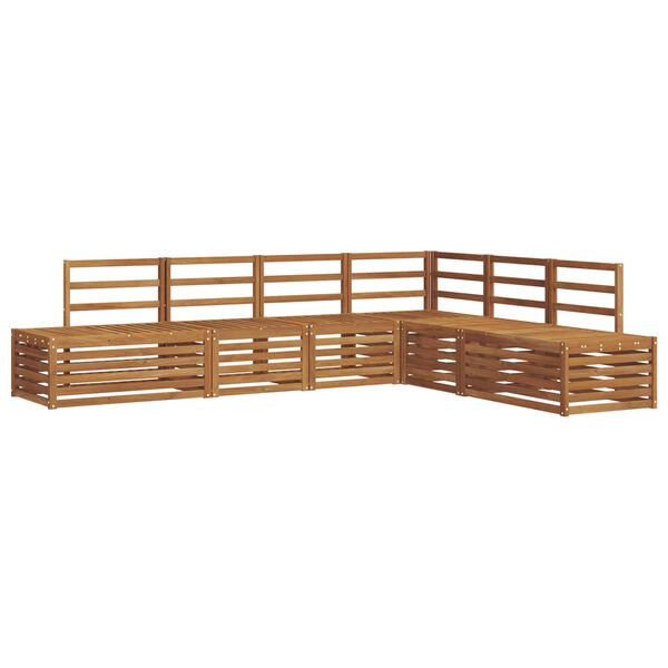 vidaXL Outdoor-Sofagarnitur 6 St&uuml;ck Natur Massivholz Akazie