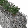 vidaXL Gabionen Hochbeet Silber 180 x 60 x 55 cm Verzinkter Stahl