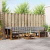 vidaXL Outdoor-Sofagarnitur mit Kissen 8 pcs Nat&uuml;rlich und Hellgrau