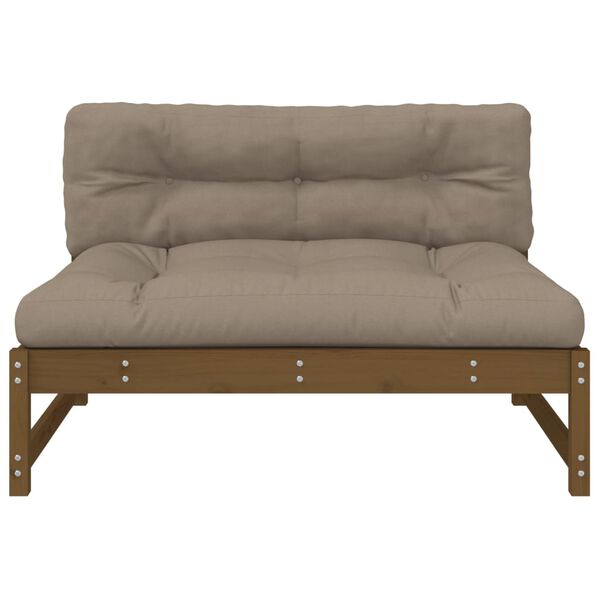 vidaXL Mittelsofa Honigbraun 120x80 cm Massivholz Kiefer