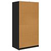 vidaXL Badezimmerschrank Schwarz 79,5 x 49 x 156 cm Holzwerkstoff
