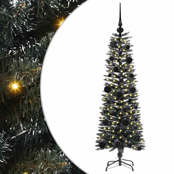 vidaXL Künstlicher Weihnachtsbaum mit 150 LEDs mit Ständer Grün 120 cm
