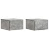 vidaXL Wandmontierter Nachttisch 2 Stk. Betongrau 49 x 34,5 x 20 cm