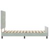 vidaXL Boxspringbett mit Kopfteil Hellgrau 90 x 190 cm Samt
