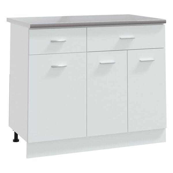 vidaXL K&uuml;chenarbeitsplatte Grau 100x60x2,8 cm Holzwerkstoff