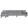 vidaXL Schlafsofa in L-Form Hellgrau 275x140x70 cm Stoff