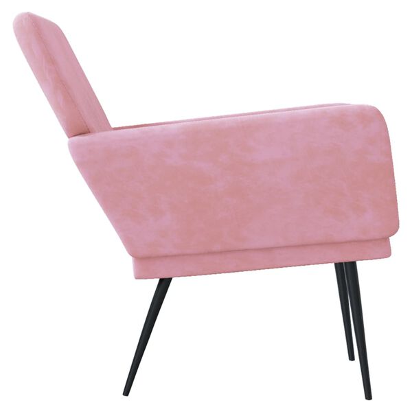 vidaXL Sessel Rosa 62x79x79 cm Samt
