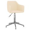 vidaXL Esszimmerst&uuml;hle 2 Stk. Drehbar Creme Stoff