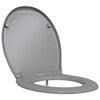 vidaXL Toilettensitz Grau 47 x 37 x 4 cm Duroplast