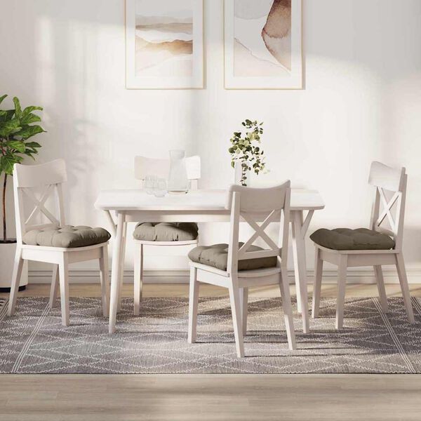 vidaXL Sitzkissen 4 pcs Taupe 45 x 45 cm Mikrofaserstoff