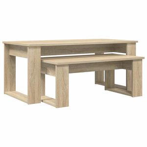 vidaXL Kaffeetisch Set 2 pcs Sonoma-Eiche Holzwerkstoff