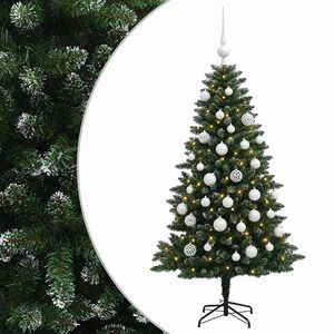 vidaXL K&uuml;nstlicher Weihnachtsbaum mit Kugel 150 cm 150 LEDs