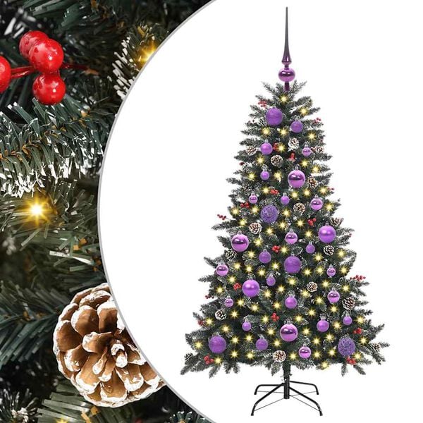 vidaXL Künstlicher Weihnachtsbaum mit 150 LEDs Grün 68 x 68 x 120 cm