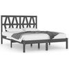 vidaXL Massivholzbett Grau Kiefer 120x190 cm