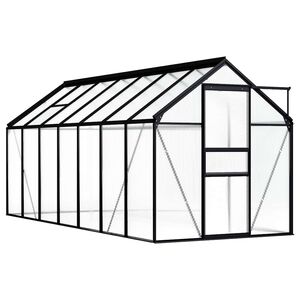 vidaXL Gew&auml;chshaus Anthrazit Aluminium 8,17 m&sup2;