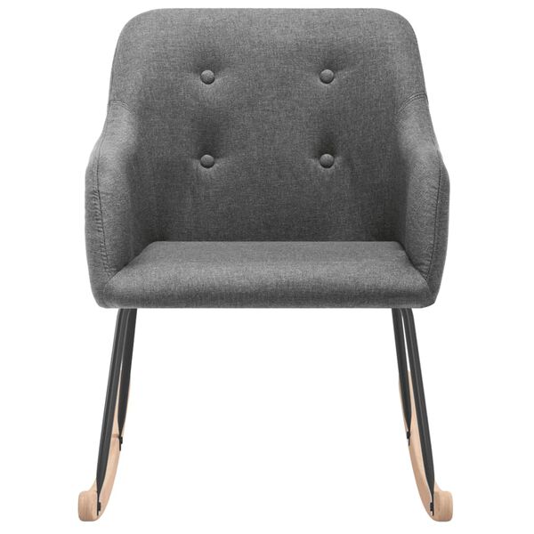 vidaXL Schaukelstuhl Hellgrau Stoff