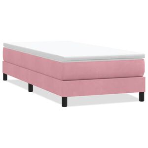 vidaXL Boxspringbett ohne Matratze Rosa 100x210 cm Samt