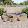 vidaXL Garten-Sofa-Set 12 pcs Beige Poly-Rattan