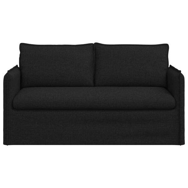 vidaXL Sofa 140cm Schwarz Metall