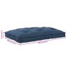 vidaXL Pallet Sofa Kissen Indigo 120 x 80 x 12 cm Stoff