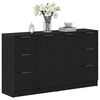 vidaXL Sideboard Schwarz Eichen-Optik 120 x 30 x 70 cm Holzwerkstoff