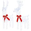 vidaXL 3D Weihnachtsrentier LOVIISA 2 stk. 180 LEDs Kaltwei&szlig;