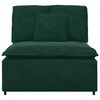 vidaXL Modulares Sofa Mittelmodul mit Kissen Dunkelgr&uuml;n 100 cm