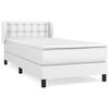 vidaXL Boxspringbett mit Matratze Wei&szlig; 90x190 cm Kunstleder