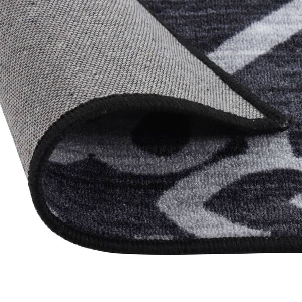 vidaXL Teppichl&auml;ufer Schwarz 80x500 cm