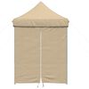 vidaXL Partyzelt Faltbar Pop-Up mit 4 Seitenteilen Beige