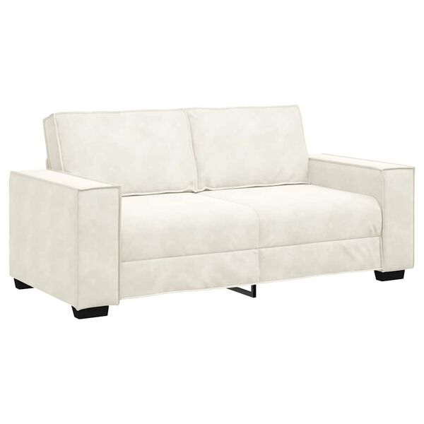 vidaXL 2-Sitzer-Sofa Creme 140 cm Samt