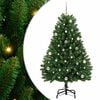 vidaXL K&uuml;nstlicher Weihnachtsbaum 150 cm 150 LEDs Warmes Wei&szlig; Gr&uuml;n