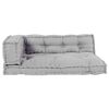 vidaXL Pallet Sofa Kissen 3 pcs Grau 120 x 80 x 38 cm Stoff