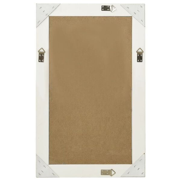 vidaXL Wandspiegel im Barock-Stil 50x80 cm Weiß