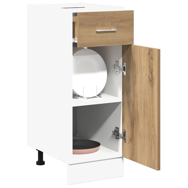 vidaXL Schubunterschrank Lyon Artisan-Eiche 30x46x81,5 cm Holzwerkstoff