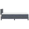 vidaXL Boxspringbett mit Matratze Dunkelgrau 90 x 190 cm Samt