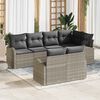 vidaXL Gartensofa-set Hellgrau Poly-Rattan