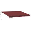 vidaXL Markise Automatisch Burgunderrot 450x350 cm