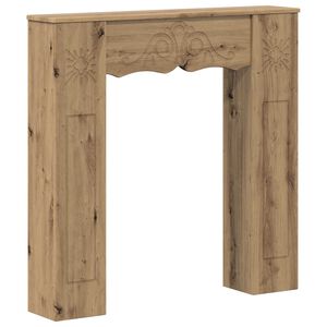 vidaXL Kaminumrandung Artisan-Eiche 102 x 20 x 102 cm Holzwerkstoff