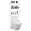 vidaXL Toilettenregal Wei&szlig; 63x26x171 cm Massivholz Kiefer