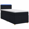 vidaXL Boxspringbett mit Matratze Schwarz 80 x 200 cm Stoff