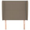 vidaXL Kopfteil mit Ohren Taupe 93x23x118/128 cm Stoff