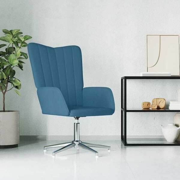 vidaXL Relaxsessel Blau Samt
