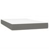 vidaXL Boxspringbett mit Matratze & LED Dunkelgrau 120x190 cm Stoff