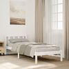 vidaXL Massivholzbett Extra Lang ohne Matratze Wei&szlig; 80x210 Kiefernholz