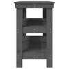 vidaXL Werkbank Grau 142,5x50x80 cm Massivholz Kiefer
